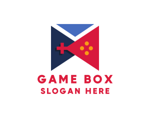 Xbox - Geometric Flag Gaming Controller logo design