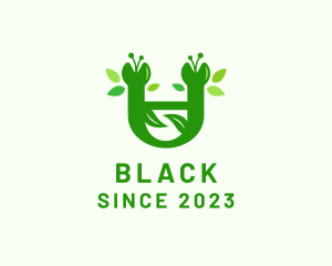 Landscaping - Green Botanical Letter U logo design