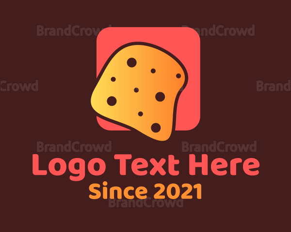 Cheese Bread Slice Logo