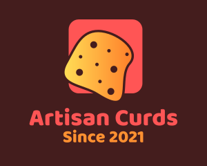 Cheese Bread Slice  logo design