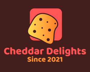 Cheddar - Cheese Bread Slice logo design