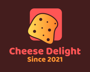 Cheese Bread Slice  logo design