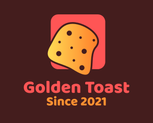 Toast - Cheese Bread Slice logo design