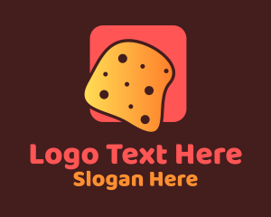 Cheese Bread Slice  Logo