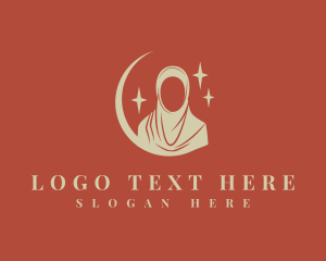Muslim - Starry Moon Hijab logo design