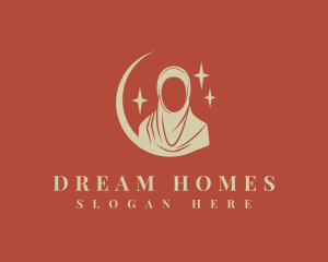 Head Dress - Starry Moon Hijab logo design