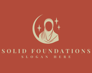 Niqab - Starry Moon Hijab logo design