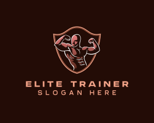 Fitness Muscle Man logo design