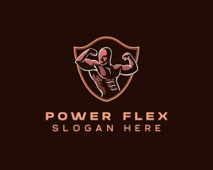 Muscle - Fitness Muscle Man logo design