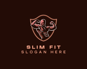 Fitness Muscle Man logo design