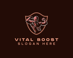 Supplement - Fitness Muscle Man logo design