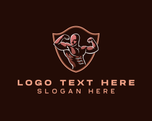 Fitness - Fitness Muscle Man logo design