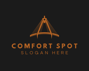 Compass Bridge Structure logo design