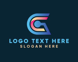 Network - 3D Cyber Technology Letter GC logo design