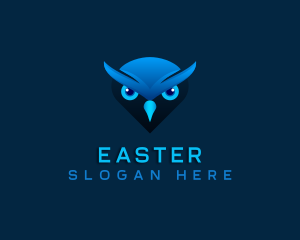 Hooter - Bird Owl Eyes logo design