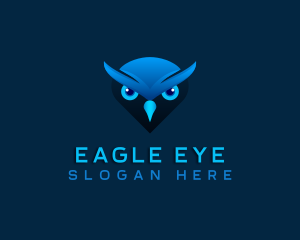 Bird Owl Eyes logo design