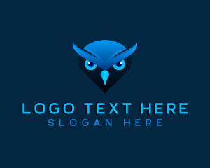 Hooter - Bird Owl Eyes logo design