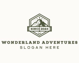 Hiking Mountain Peak logo design