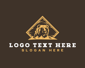 California - Mountain Grizzly Bear logo design