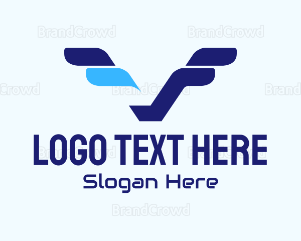 Winged Letter V Logo