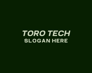 Modern Slanted Tech logo design