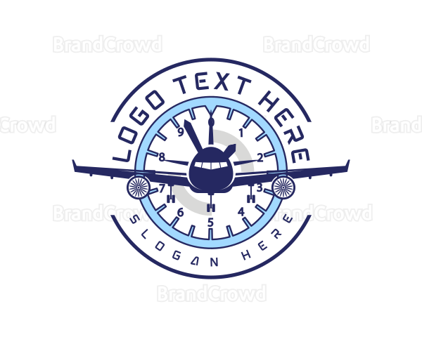 Airplane Flight Gauge Logo