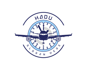 Airplane Flight Gauge Logo