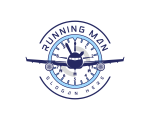 Airplane Flight Gauge Logo