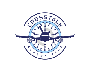 Airplane Flight Gauge Logo