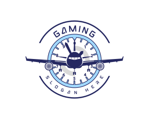 Airplane Flight Gauge Logo