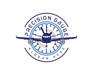 Gauge - Airplane Flight Gauge logo design