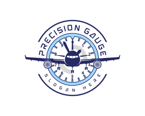 Airplane Flight Gauge logo design