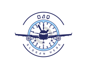 Flight Instrument - Airplane Flight Gauge logo design
