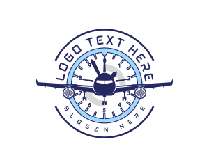 Pilot - Airplane Flight Gauge logo design