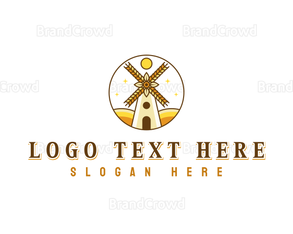 Flour Mill Wheat Logo