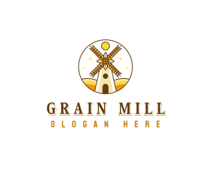 Flour Mill Wheat logo design