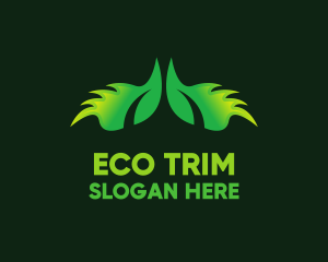 Green Eco Wings logo design