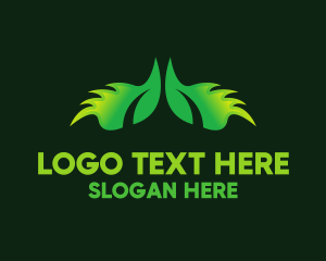 Garden - Green Eco Wings logo design