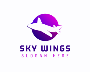 Airplane Fly Transport logo design