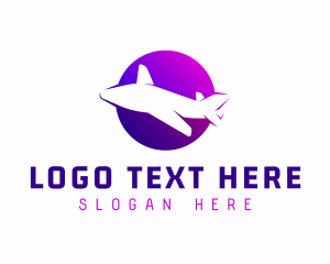 Travel Destination - Airplane Fly Transport logo design