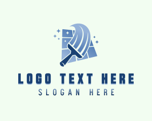 Cleaner - Tiles Disinfection Squeegee logo design