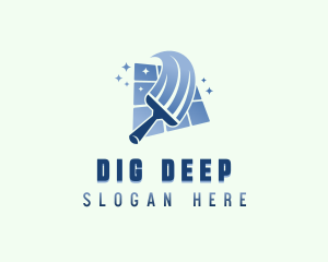 Tiles Disinfection Squeegee logo design