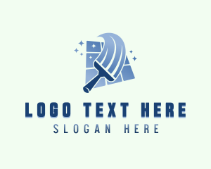 Deep Clean - Tiles Disinfection Squeegee logo design