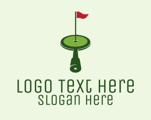 Magnifying Glass - Spy Glass Golf logo design