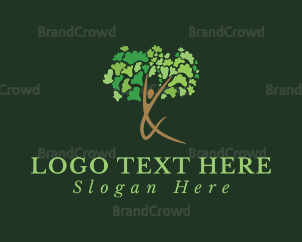 Human Yoga Tree Logo