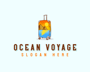 Luggage Travel Vacation logo design