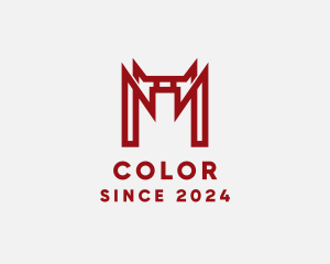 Red Gate Letter M Logo