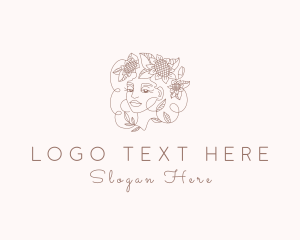 Skin Care - Sunflower Beautiful Lady logo design