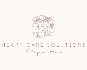 Sunflower Beautiful Lady logo design