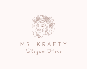 Facial Care - Sunflower Beautiful Lady logo design